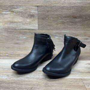 Harley-Davidson Amory Black Leather Ankle Boots Women's Size 8